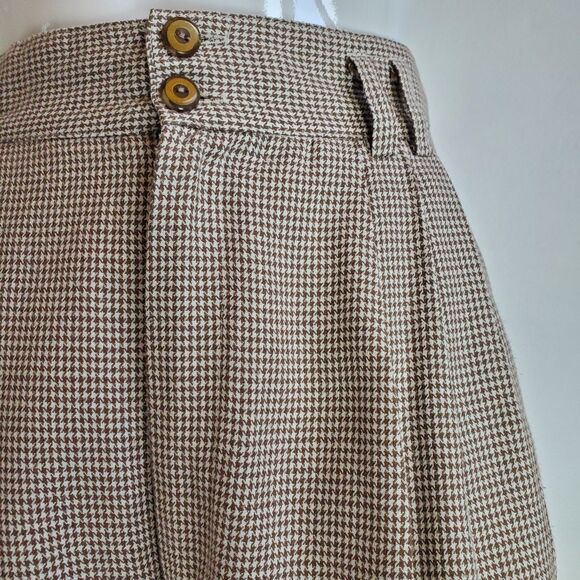 Vintage 90's Esprit Tan Houndstooth Trousers - Picture 6 of 8